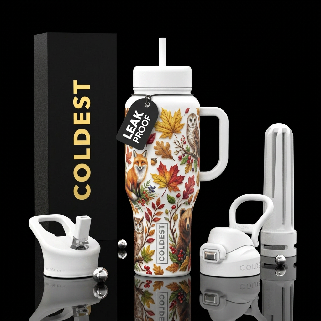 Cozy critters water bottle design