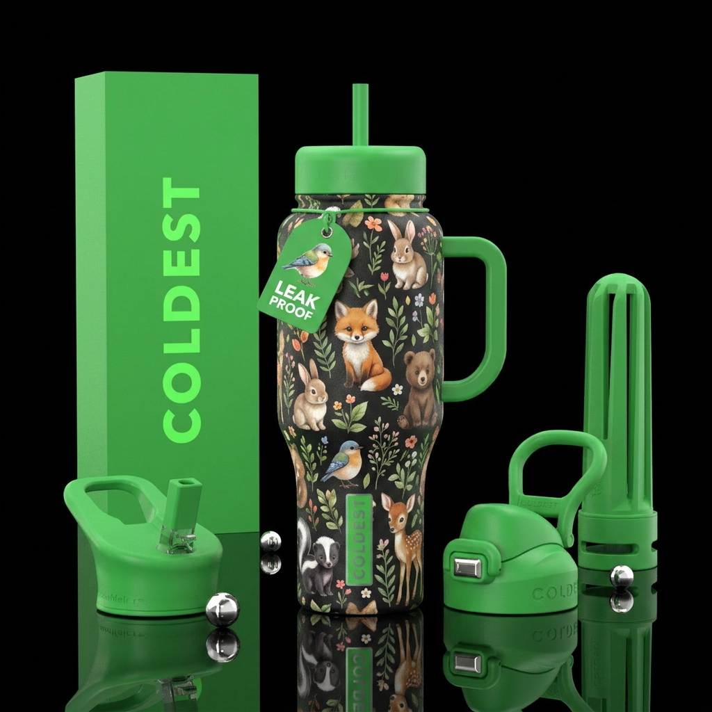 baby wildlife water bottle design