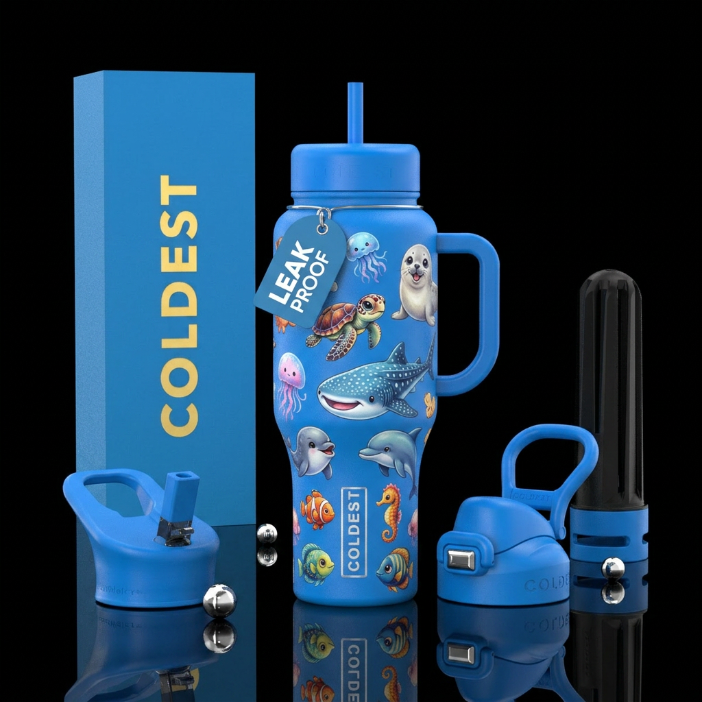 Baby sea life water bottle design