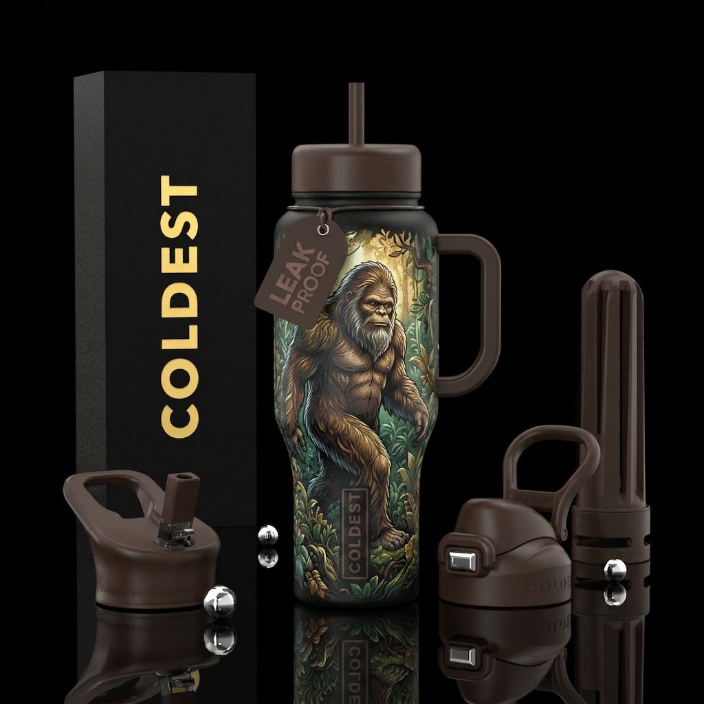 Gentle Sasquatch water bottle design