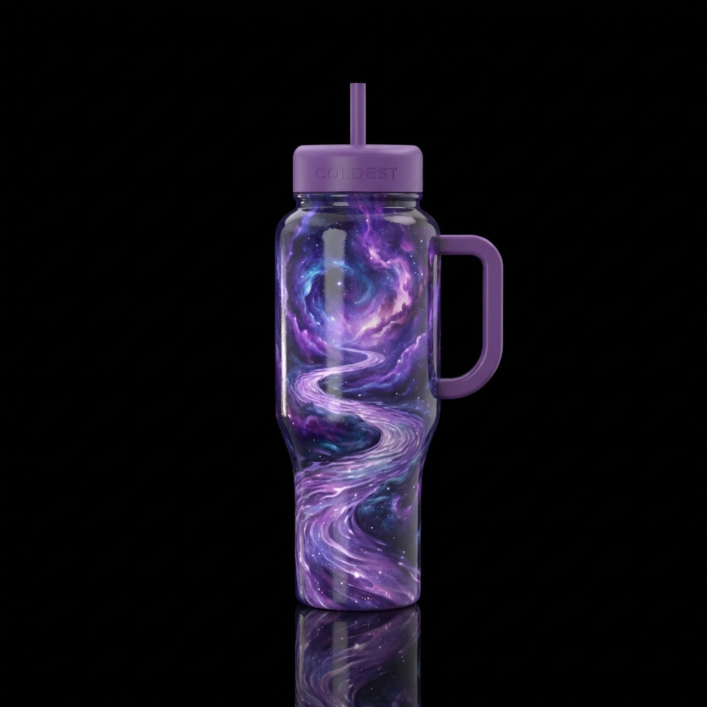 gentle stream, multiverse, amethyst water bottle design