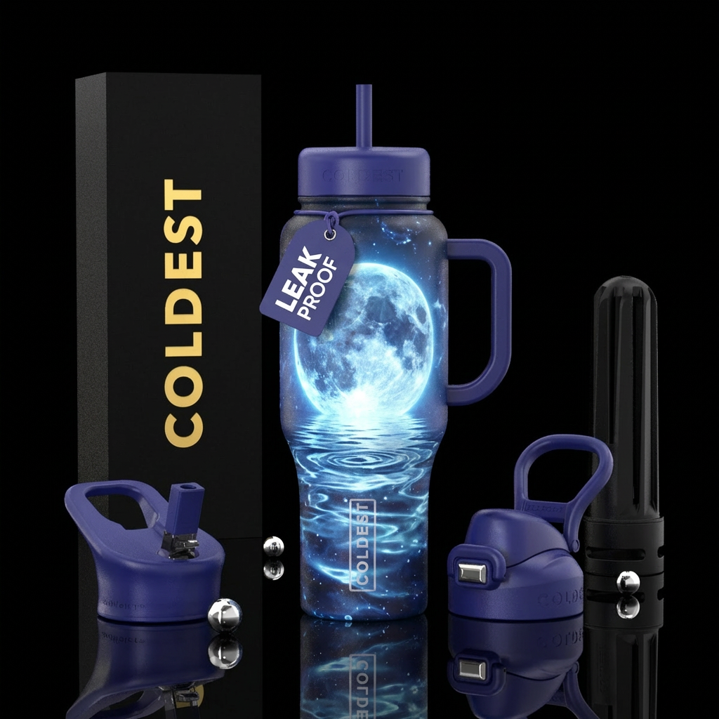 water moon water bottle design
