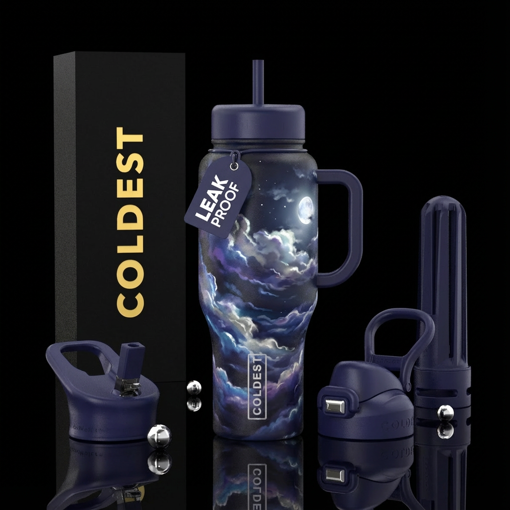 Moonlight Clouds water bottle design