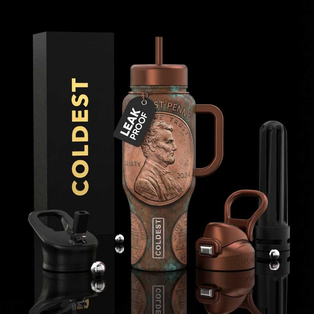 The Last Penny water bottle design