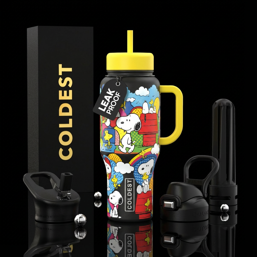 Snoppy water bottle design