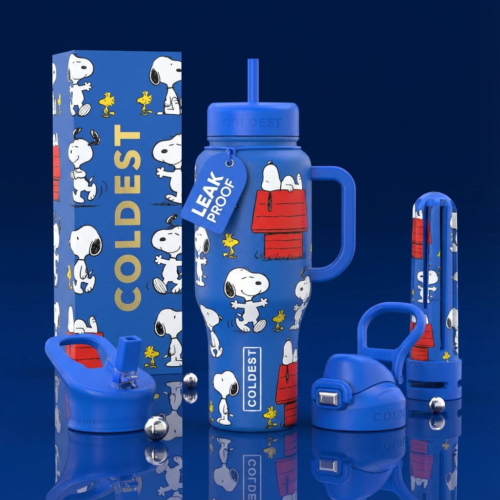 Snoppy water bottle design