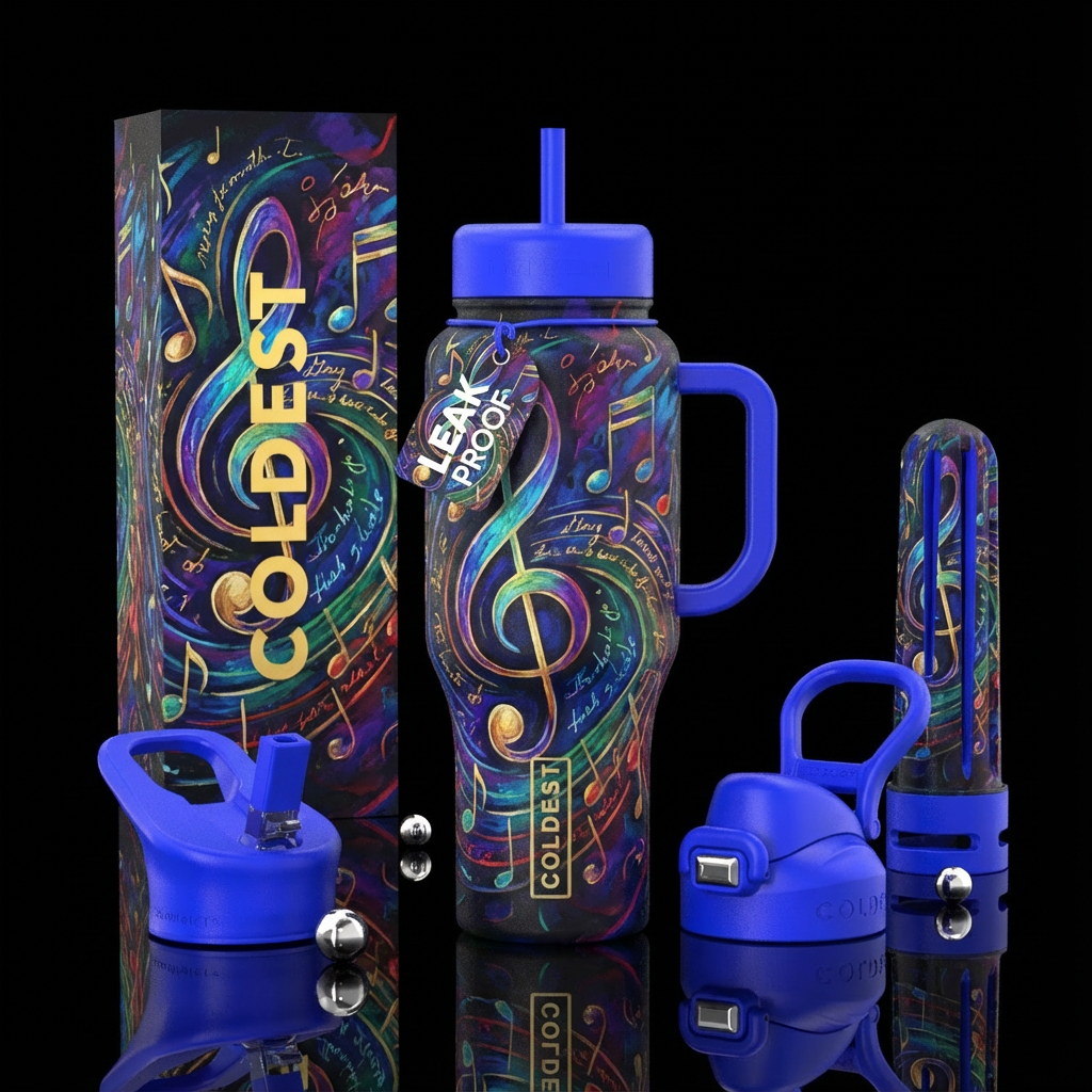 Lyric water bottle design