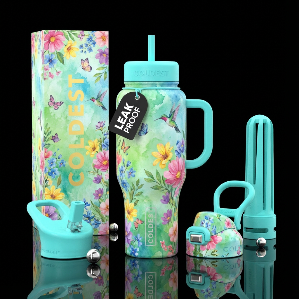 Spring water bottle design