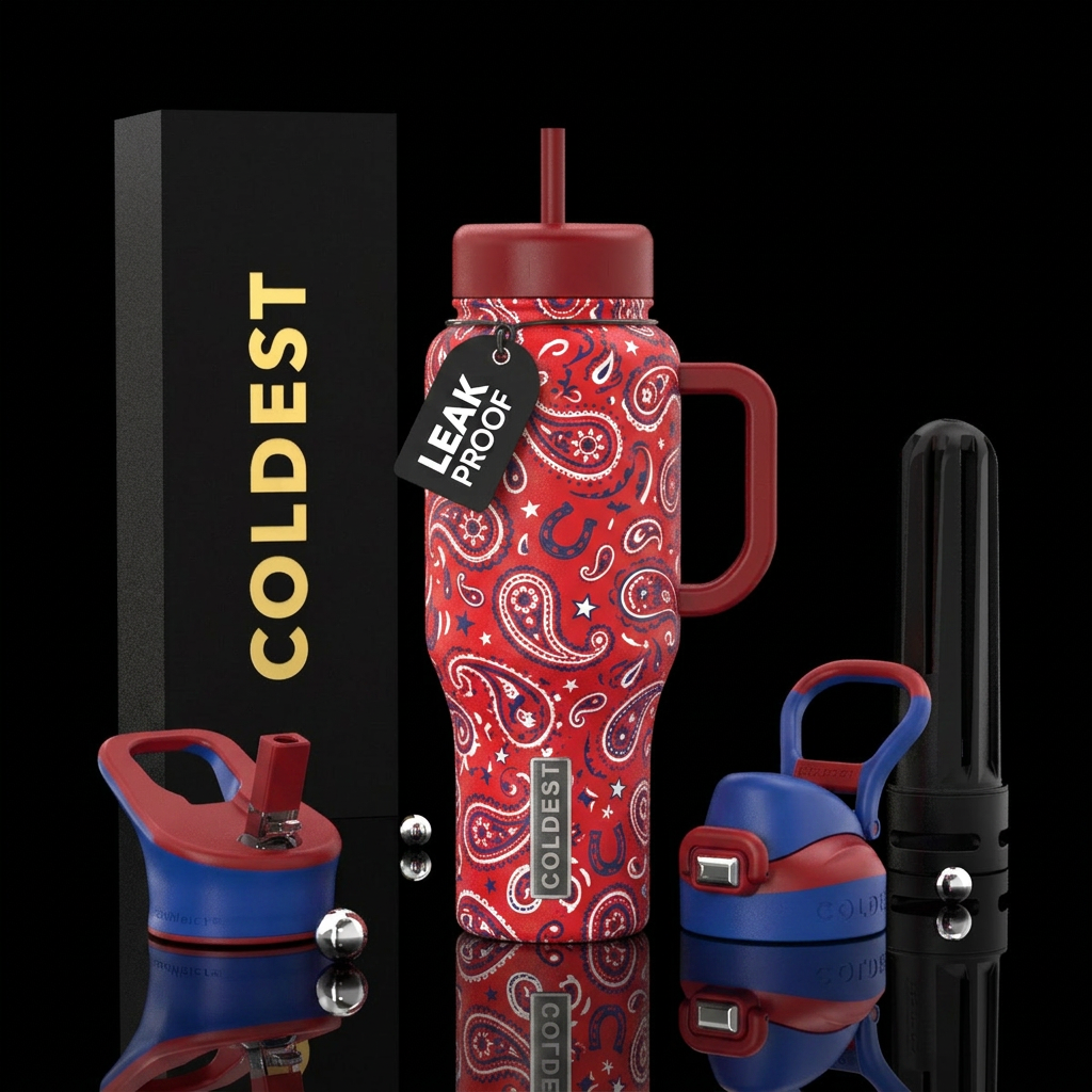 Cowboy  bandanna water bottle design