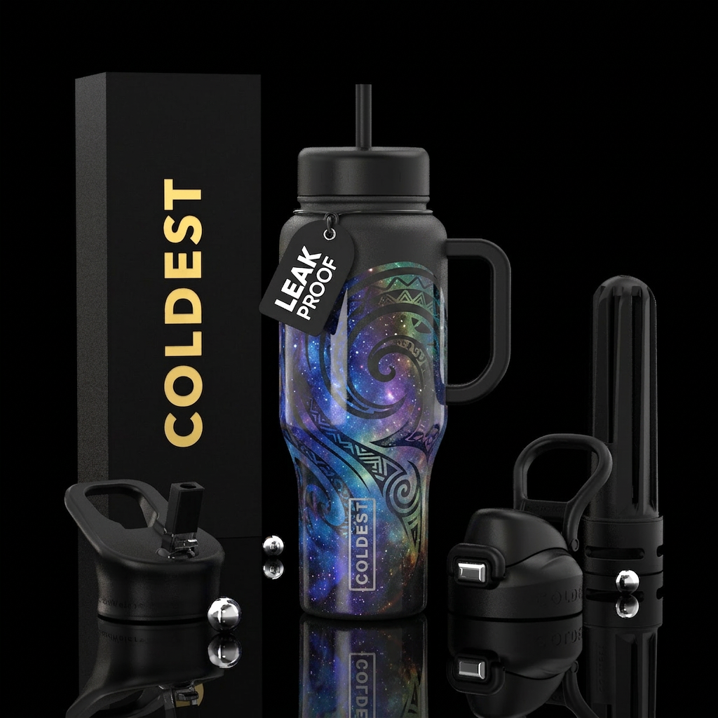 Tribal skies water bottle design