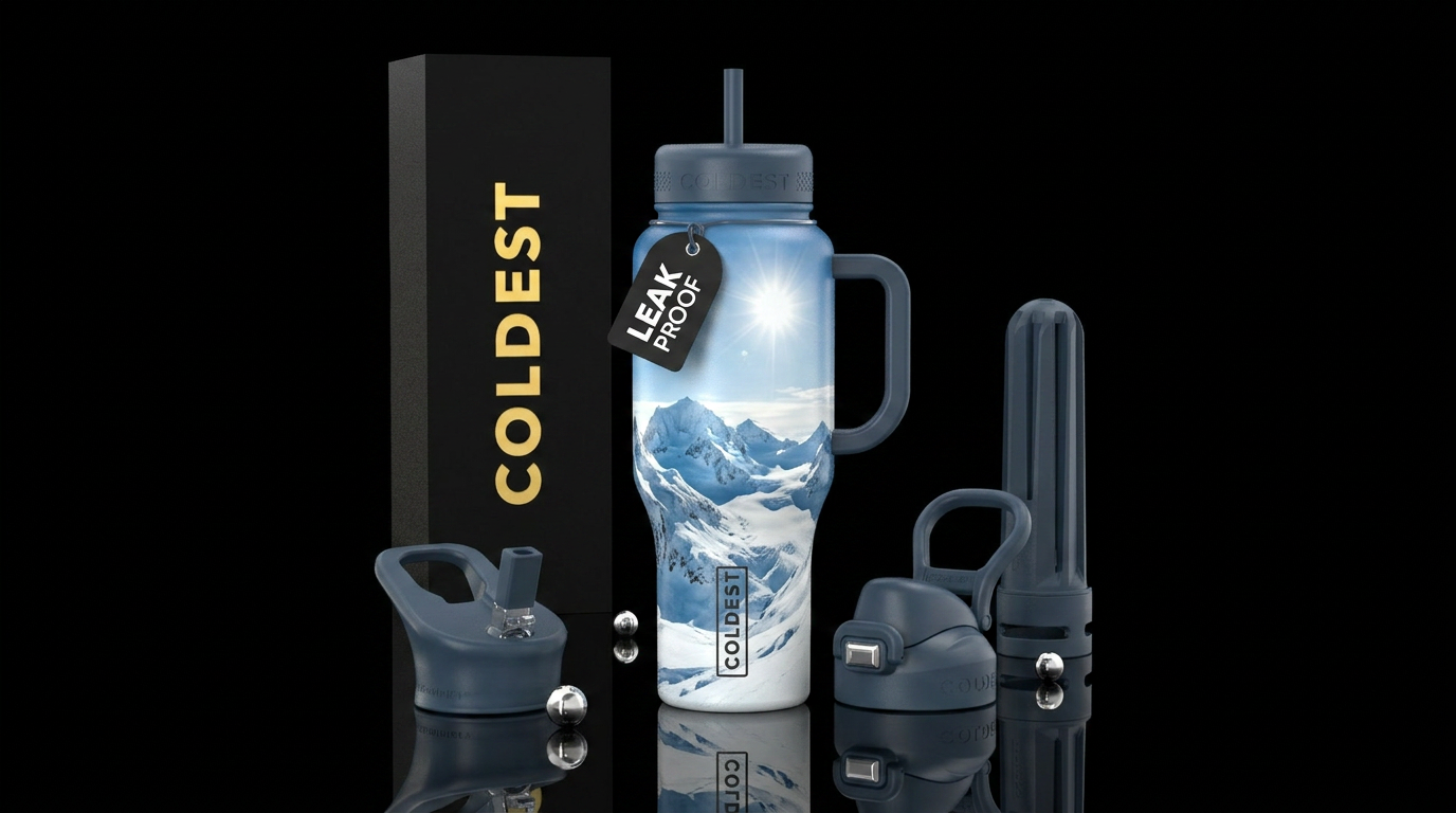 Mountain bliss water bottle design