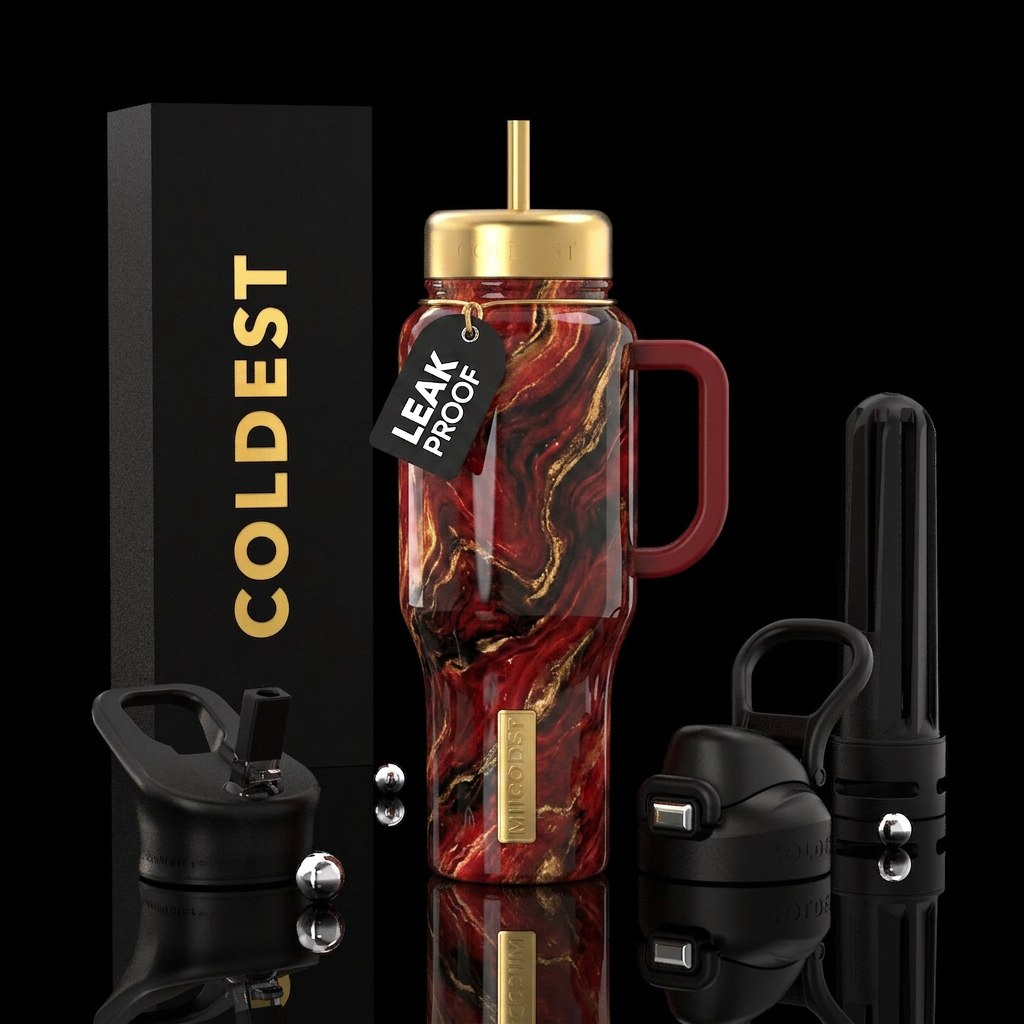 Lava water bottle design