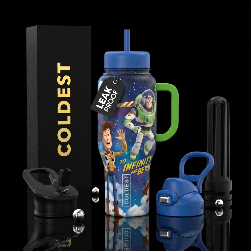Woody's roundup water bottle design