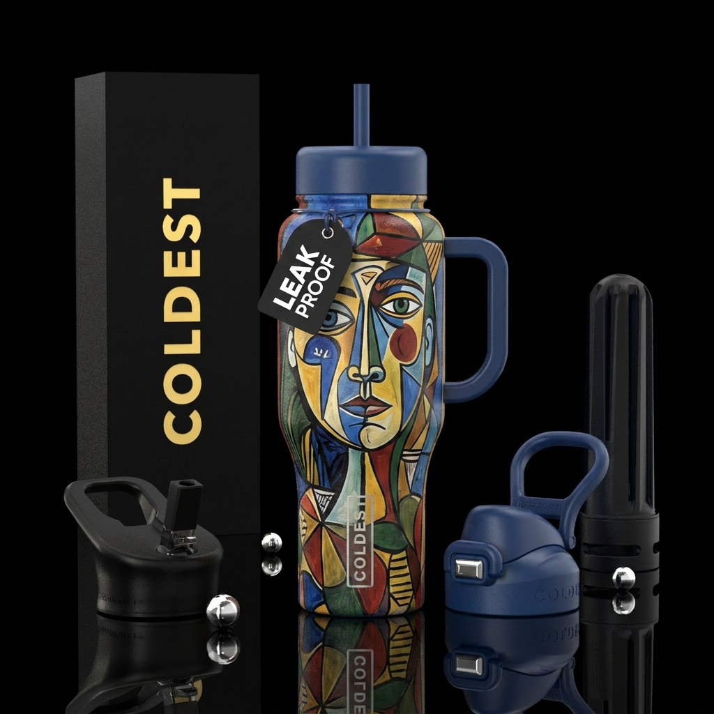 Faces water bottle design