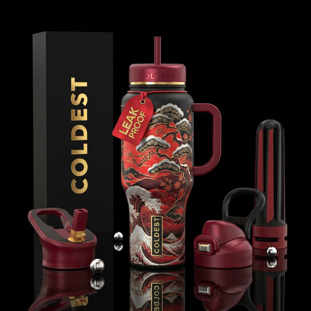 Waves water bottle design