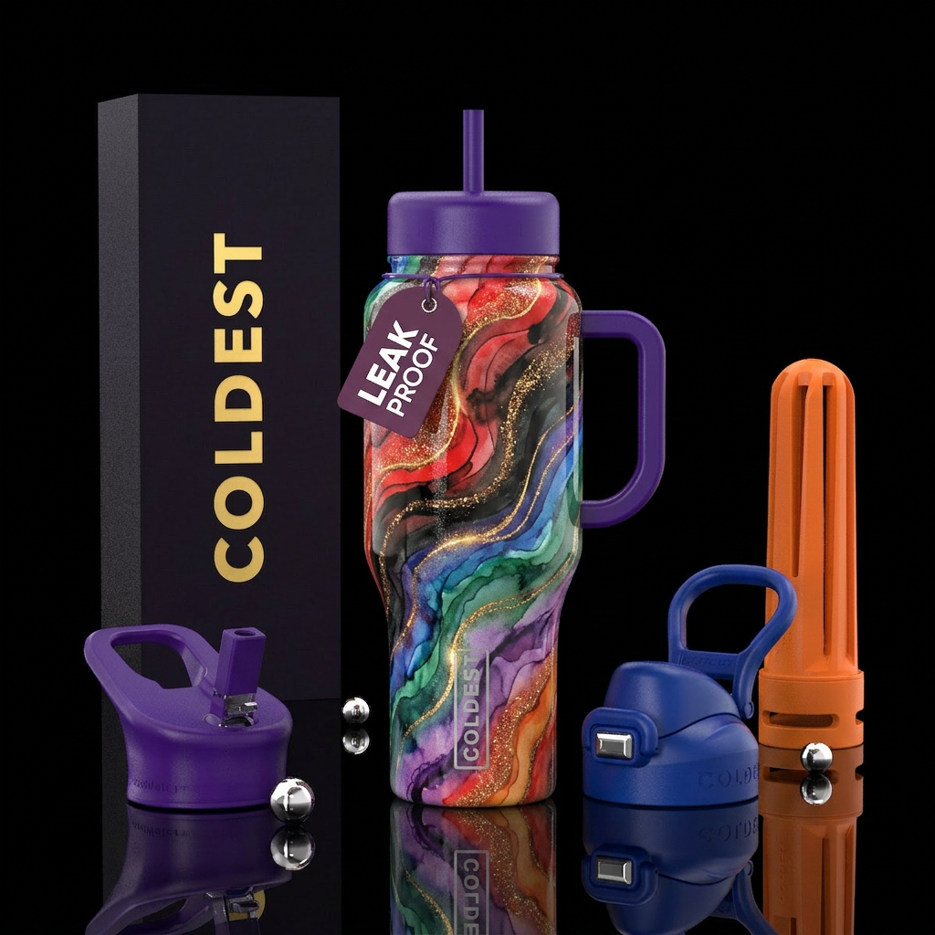 Colorful sands water bottle design