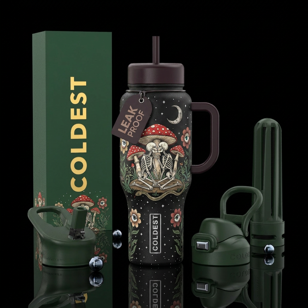 Till death water bottle design