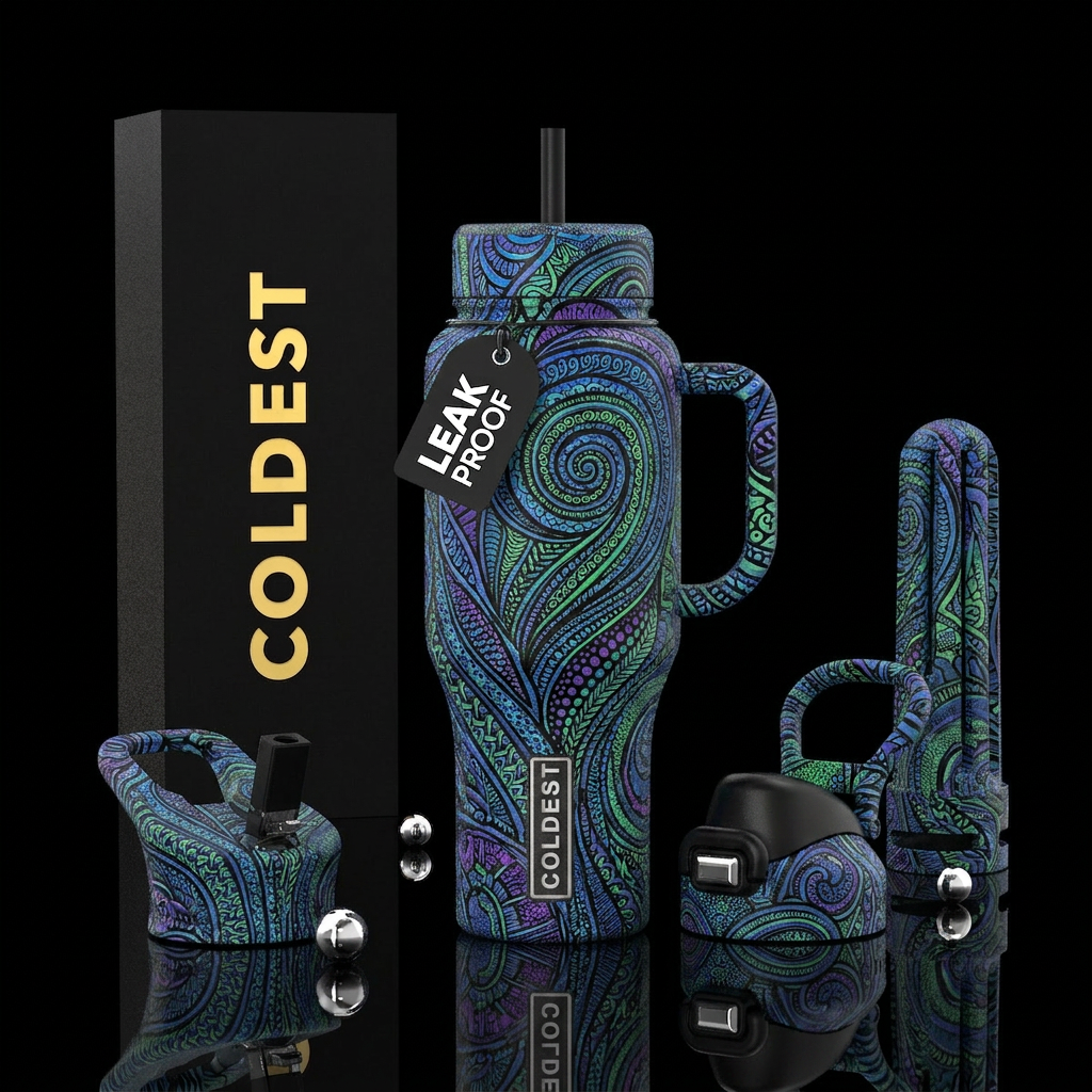 Spiral water bottle design