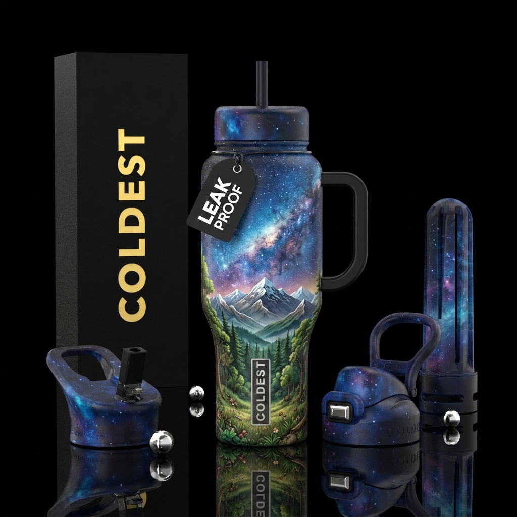 Nature's beauty water bottle design