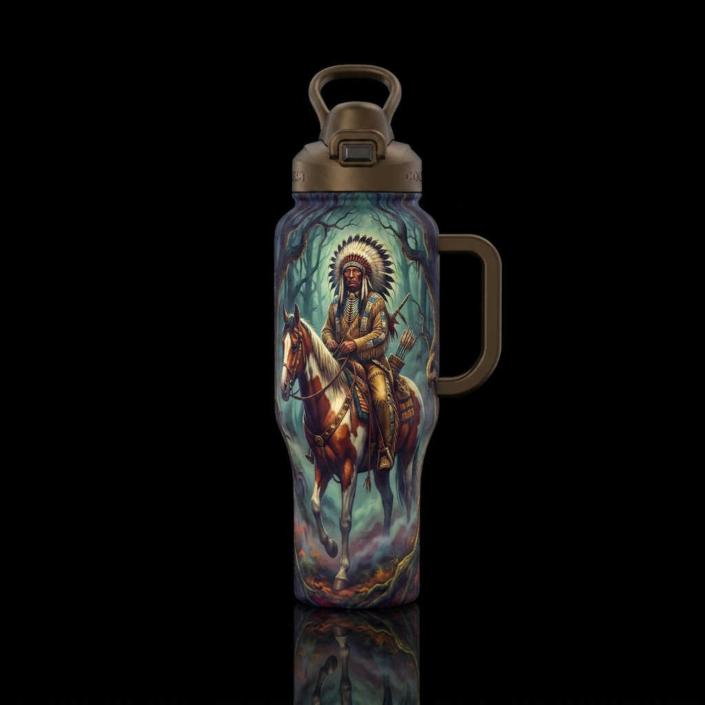 Native roots water bottle design