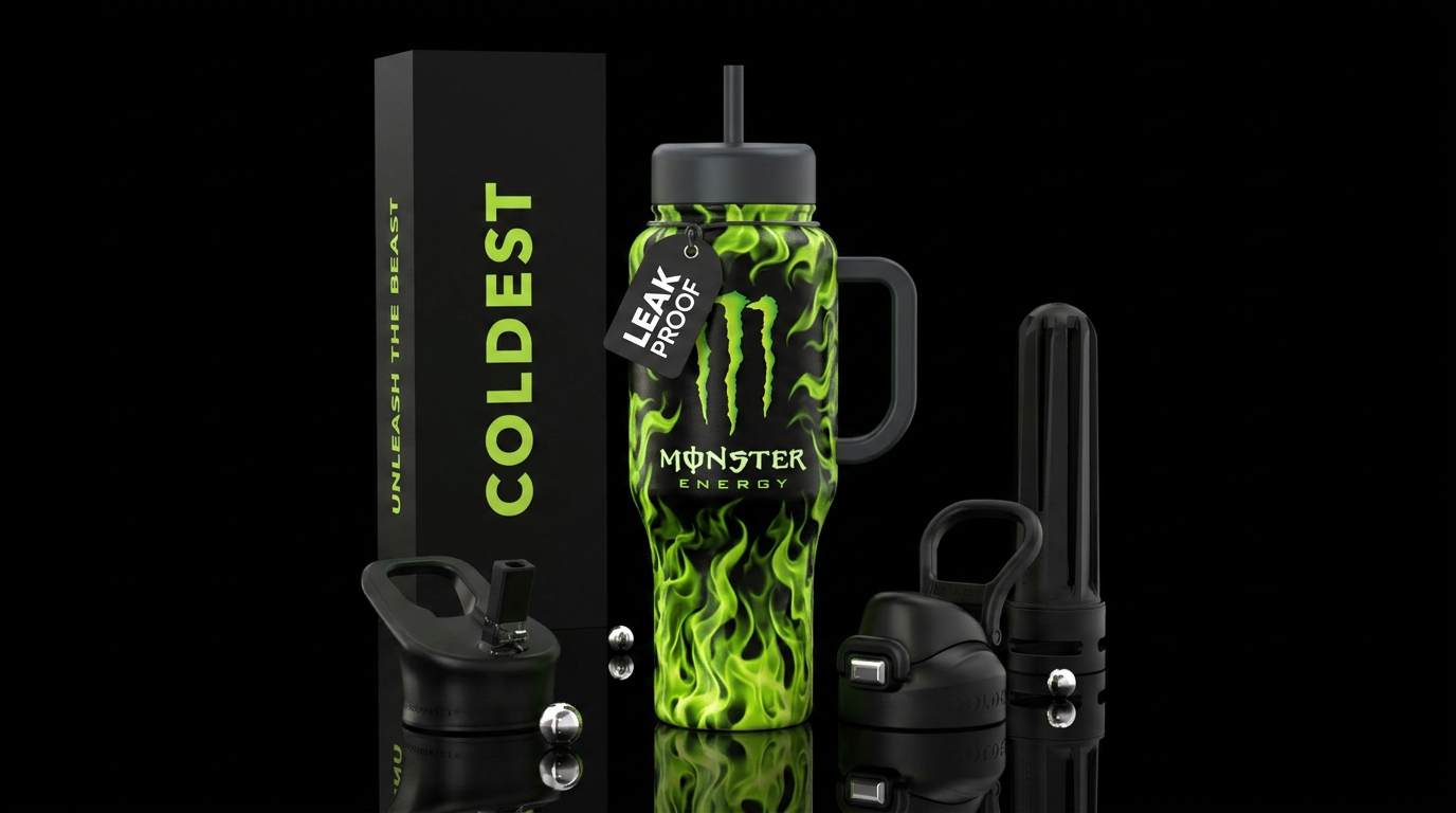 Unleash the beast water bottle design