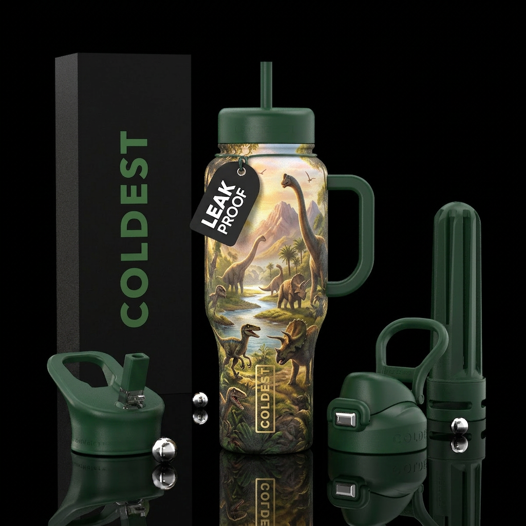 Dinosaur water bottle design
