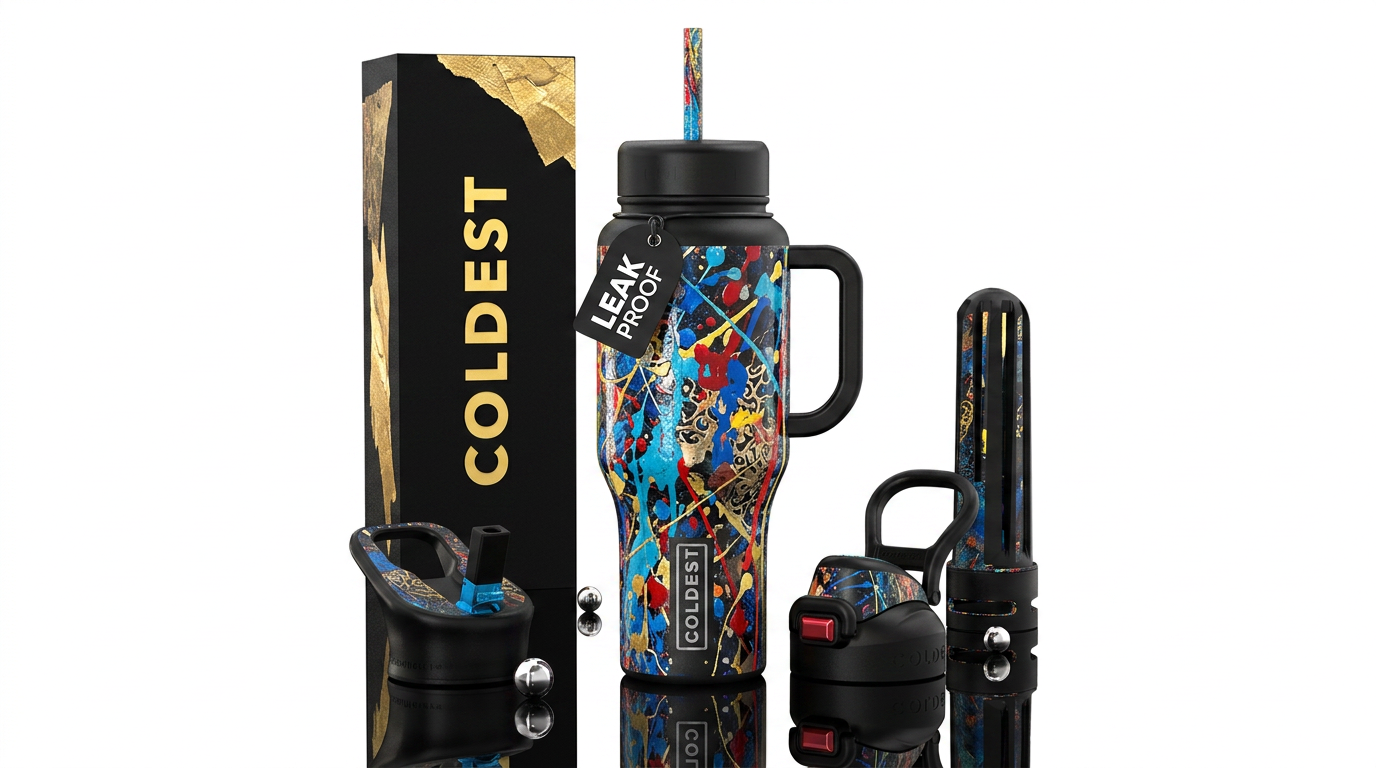 Mixed up water bottle design