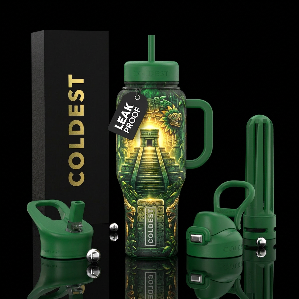 Lost city water bottle design