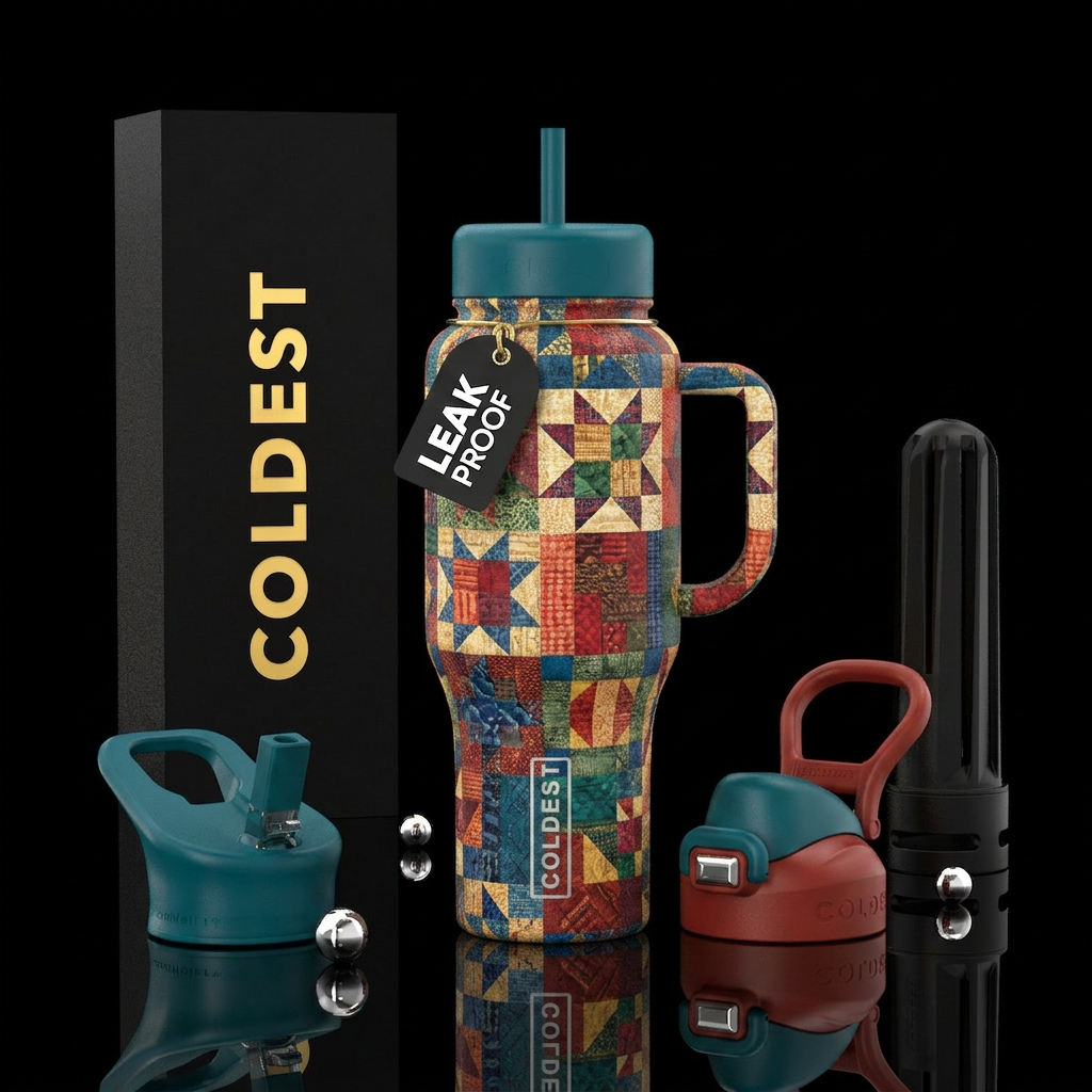 Grams quilt water bottle design