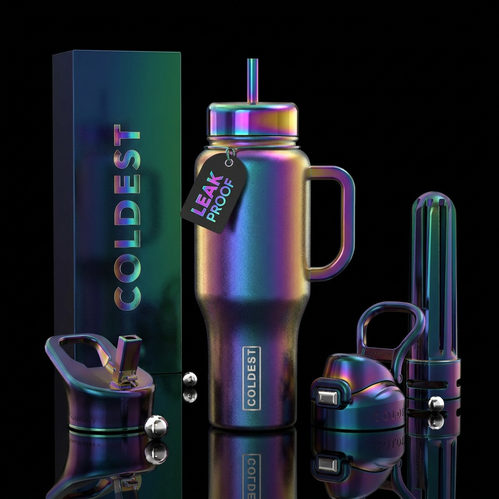 Oil fade water bottle design