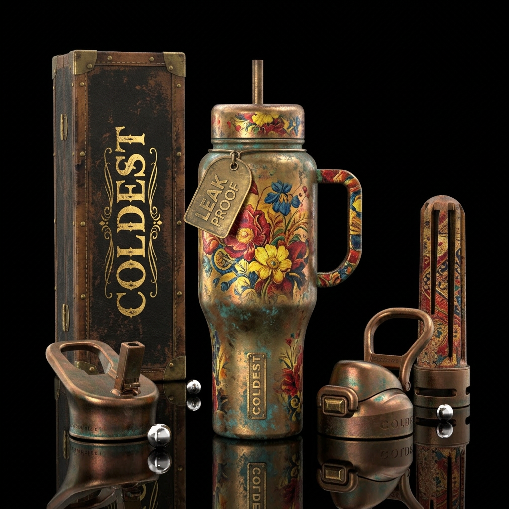 Rustic water bottle design