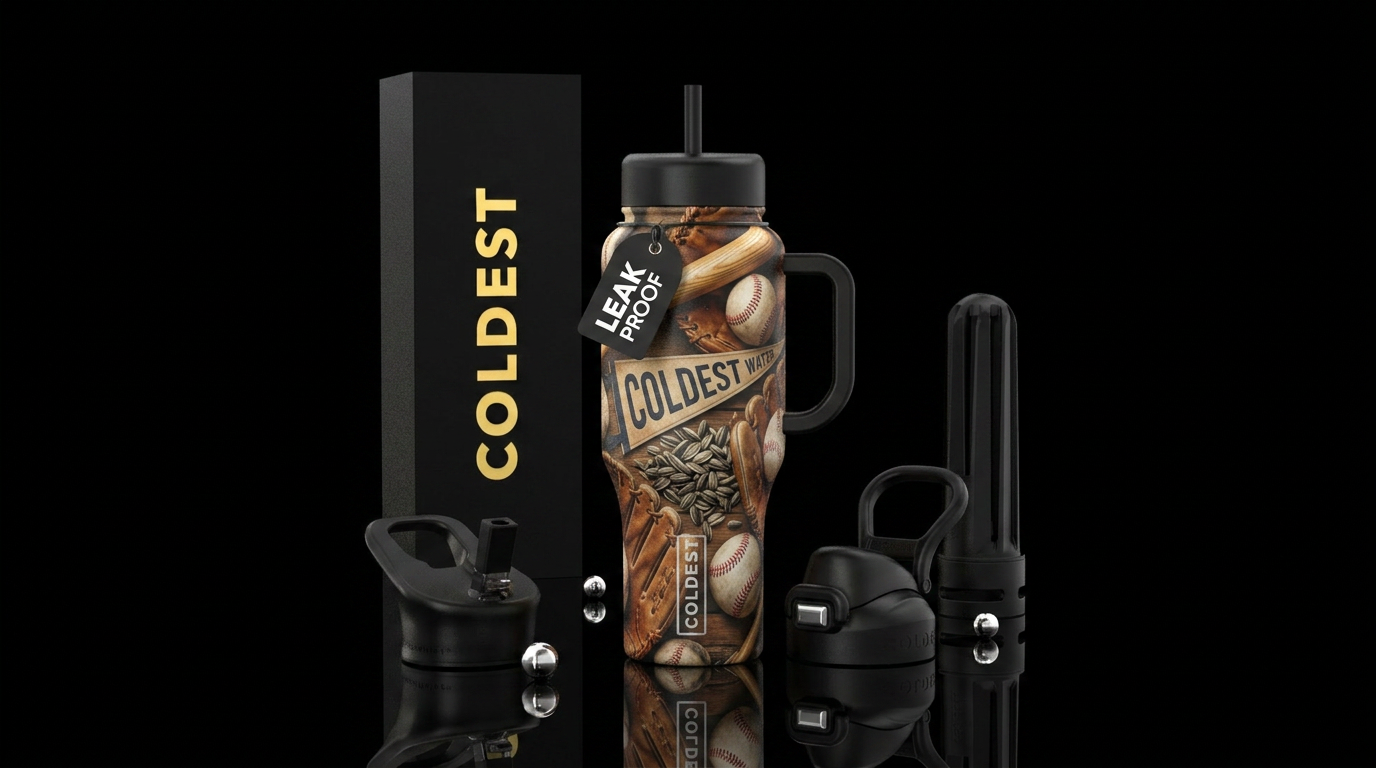 Play ball water bottle design