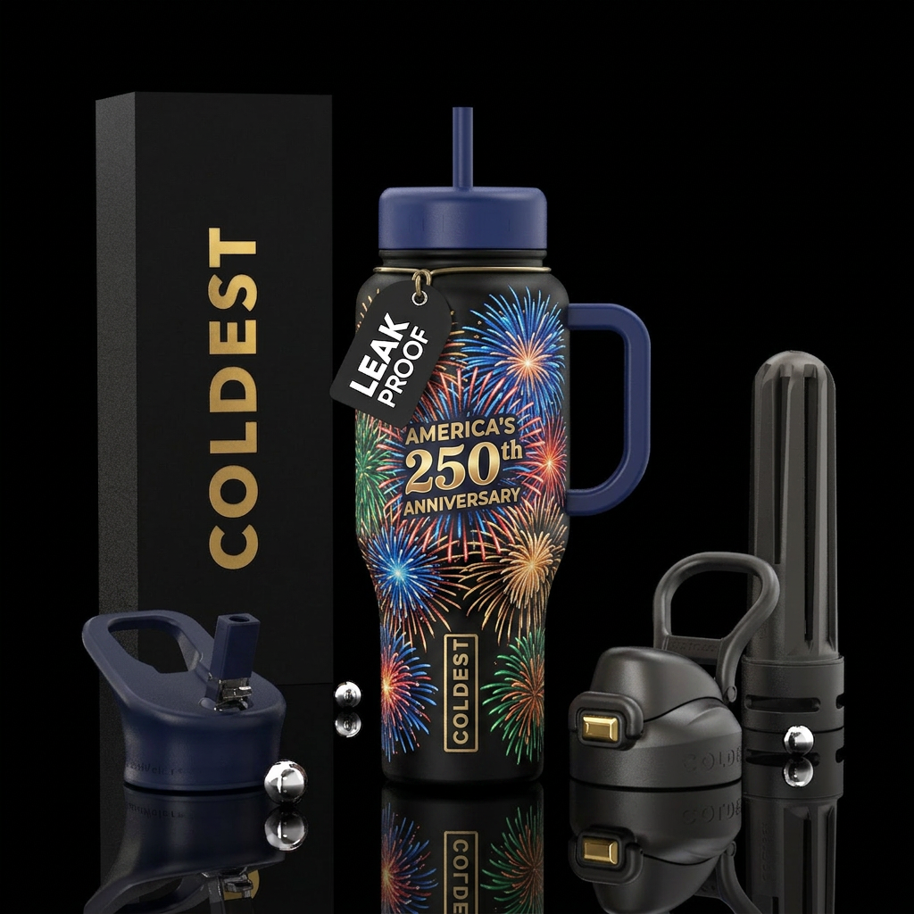 Fire works water bottle design