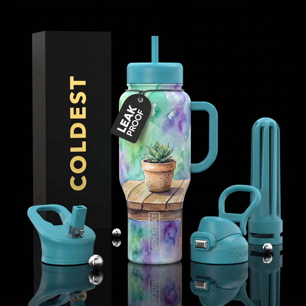 Little plant water bottle design