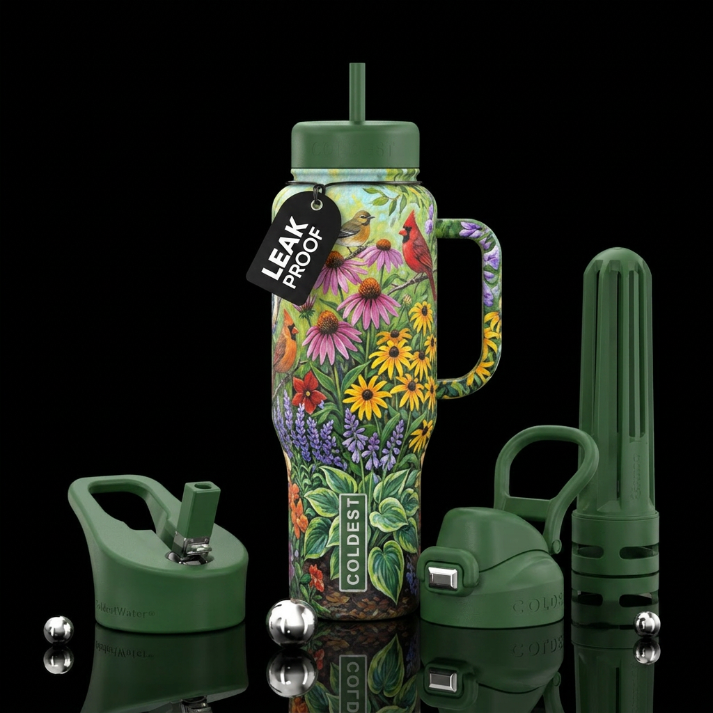 Hoosier garden water bottle design