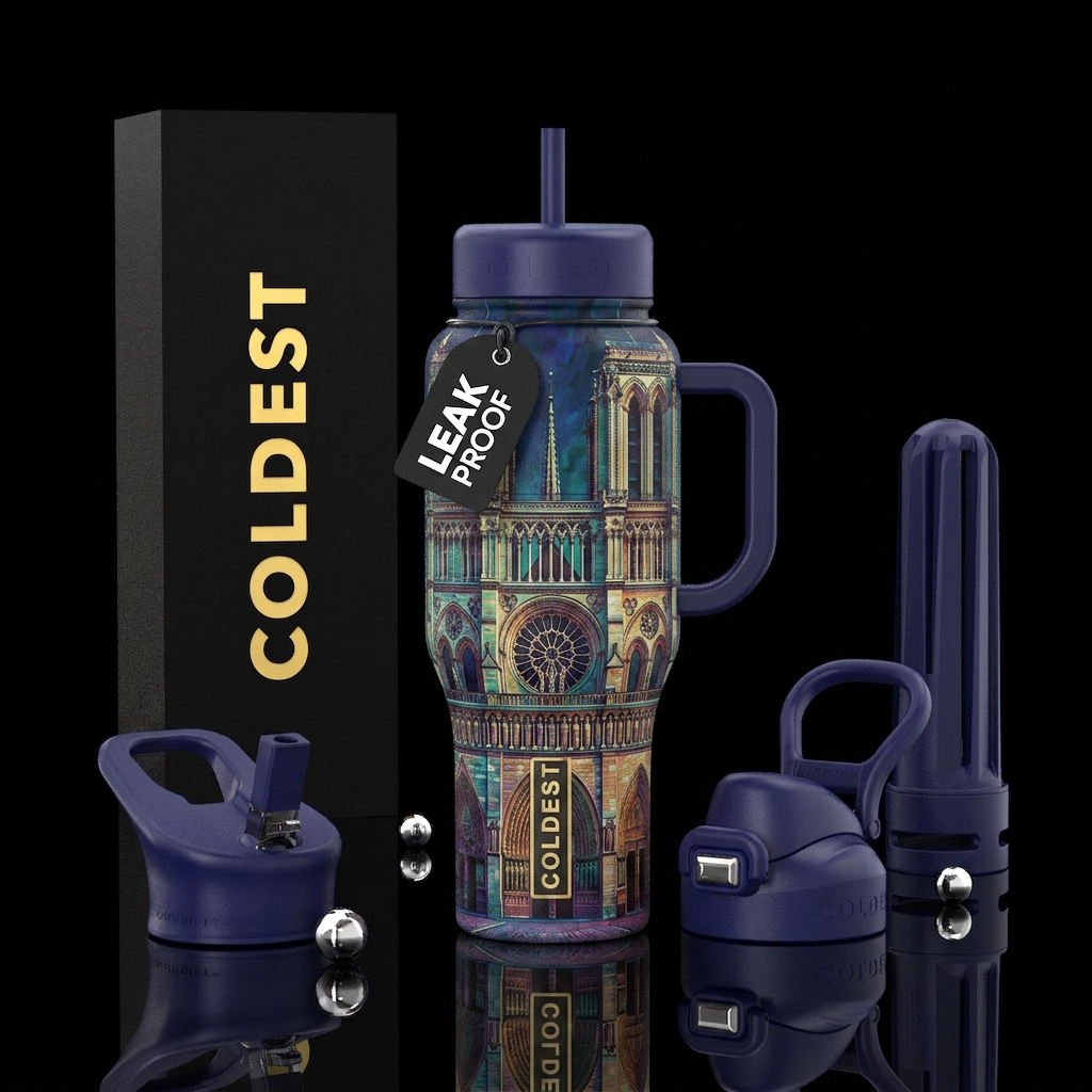 Cathedral water bottle design