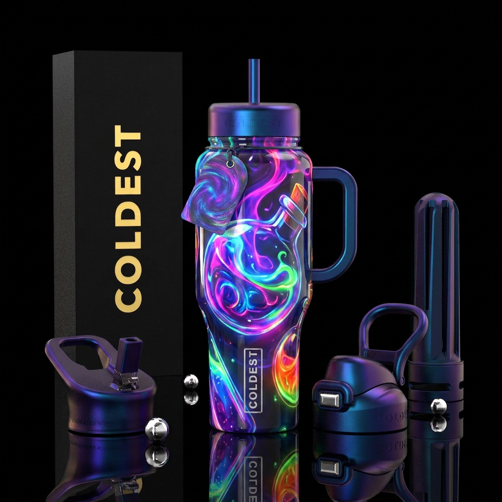 Cup made of magical potions combining together wit... water bottle design
