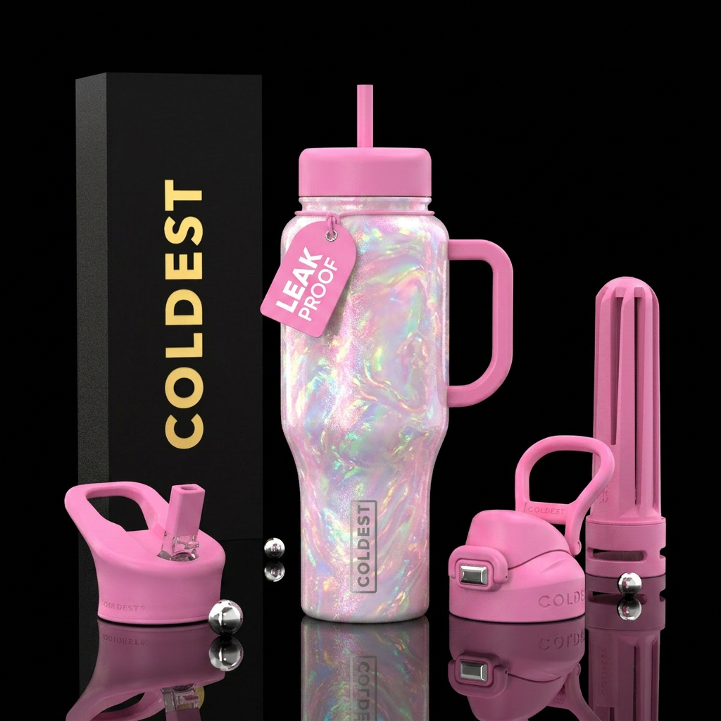 Pink Palace water bottle design