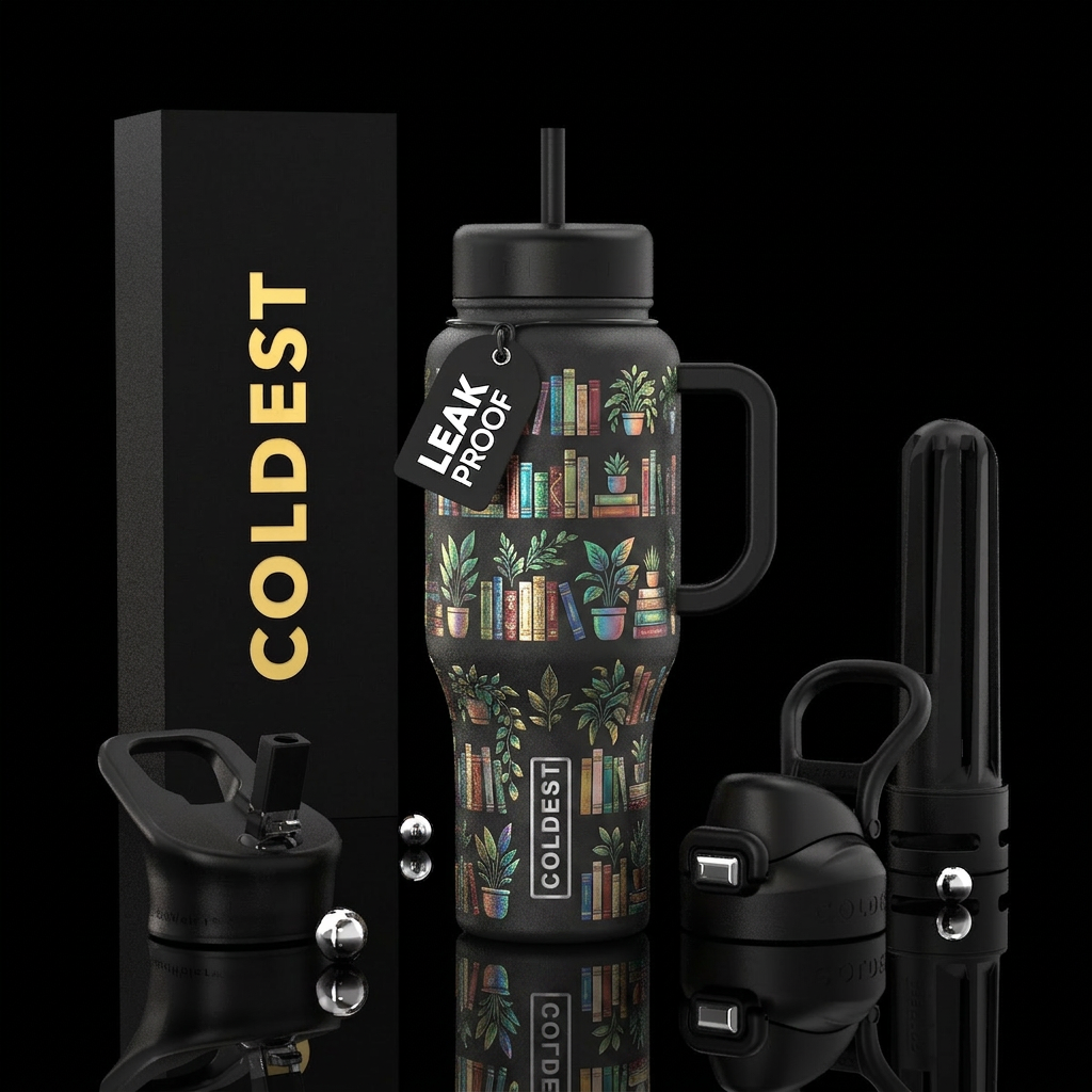 Book Nook water bottle design