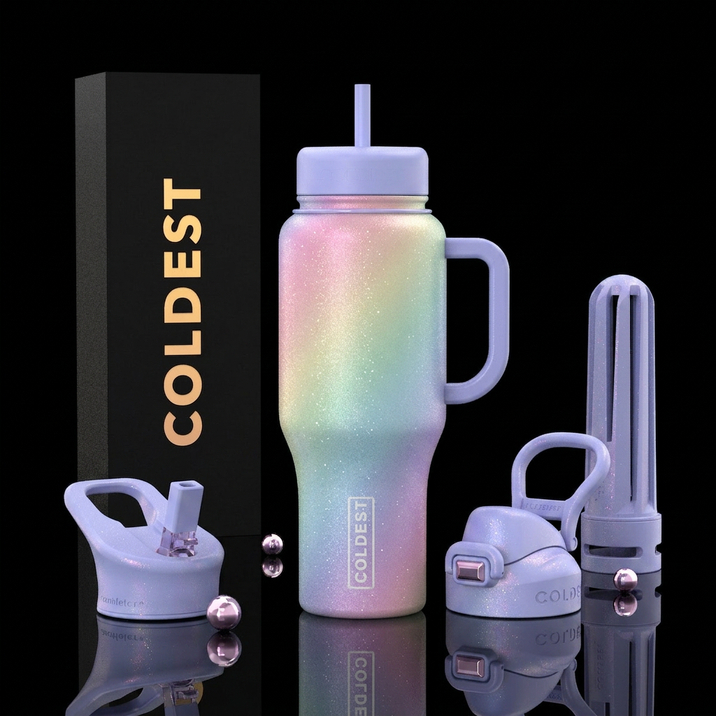 Pastel Rainbow water bottle design