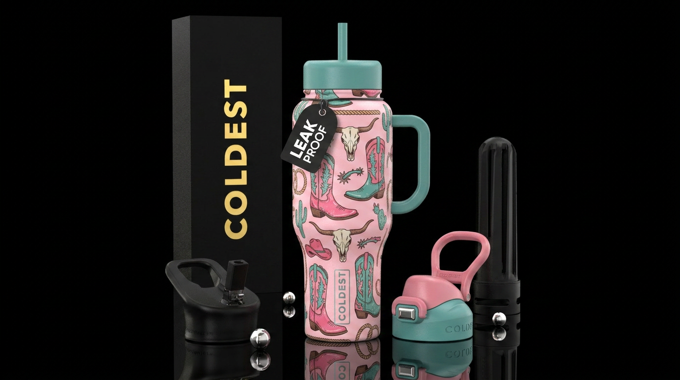 Cowgirl Vibes water bottle design