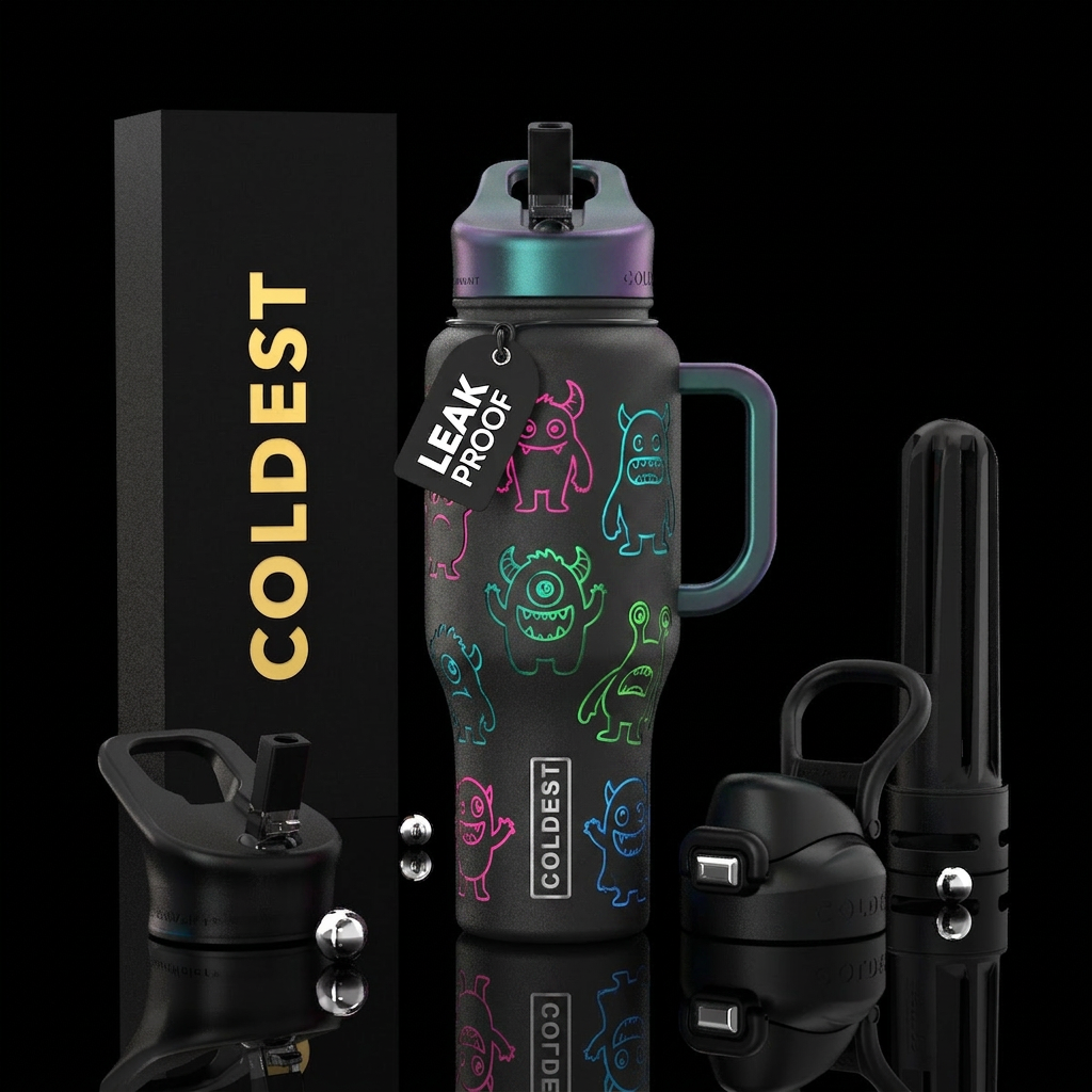 Lil Monster water bottle design