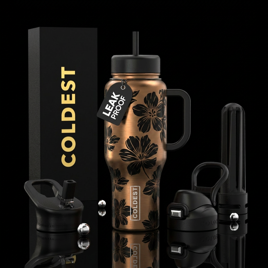 Bronze Beauty water bottle design