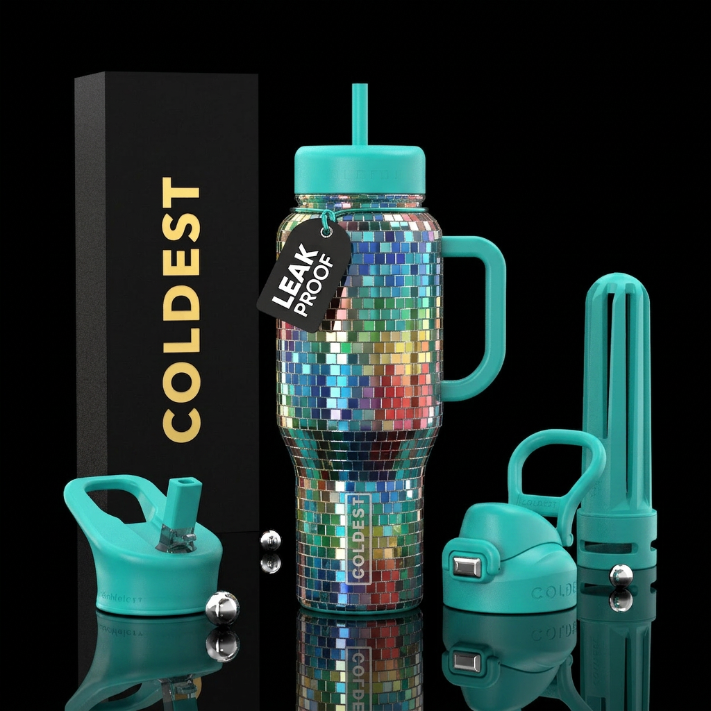 Disco Tech water bottle design