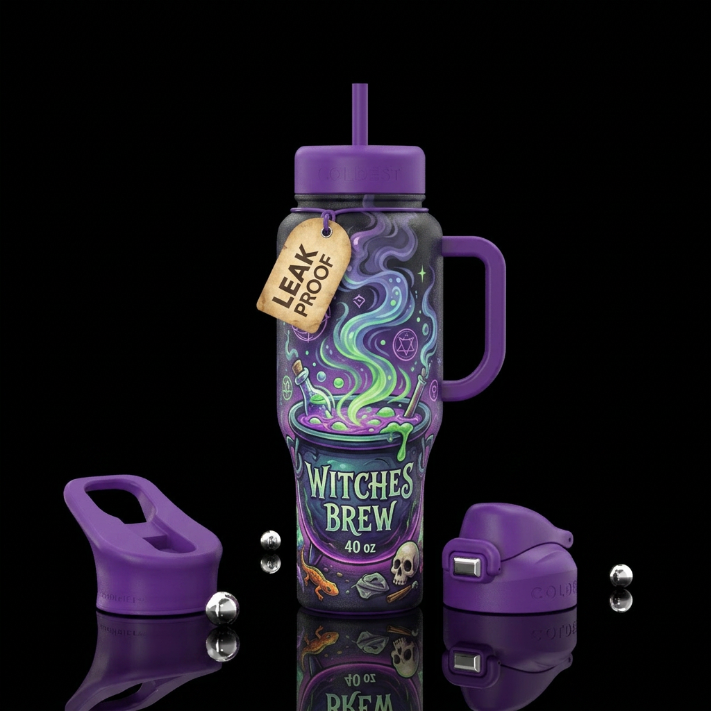 Witches brew water bottle design