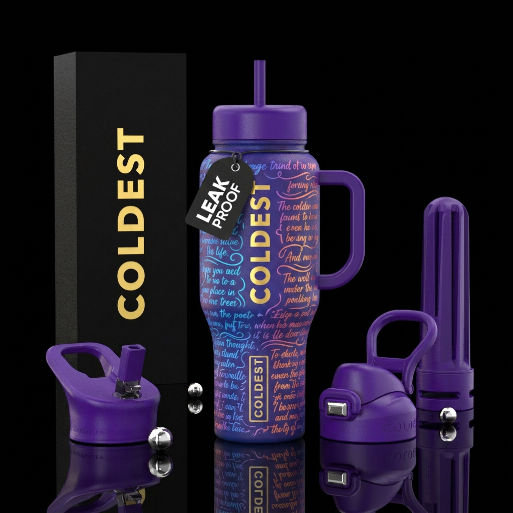 Poetry water bottle design