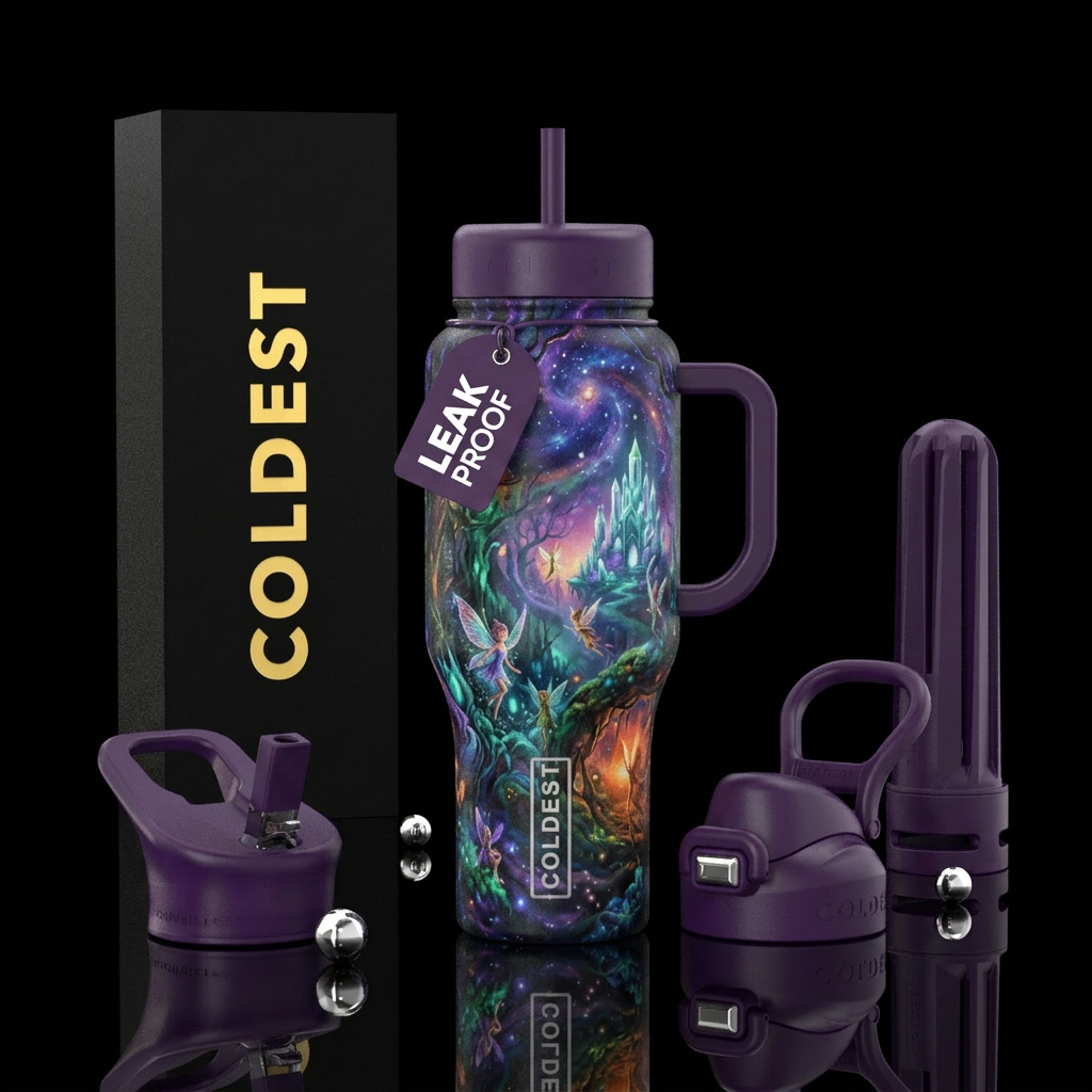 fantasy, painting, magic,  mystical water bottle design