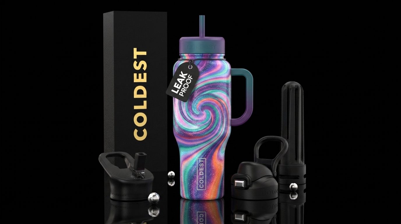 lollipop, sparkly, spirals, ombre swirls purple, t... water bottle design