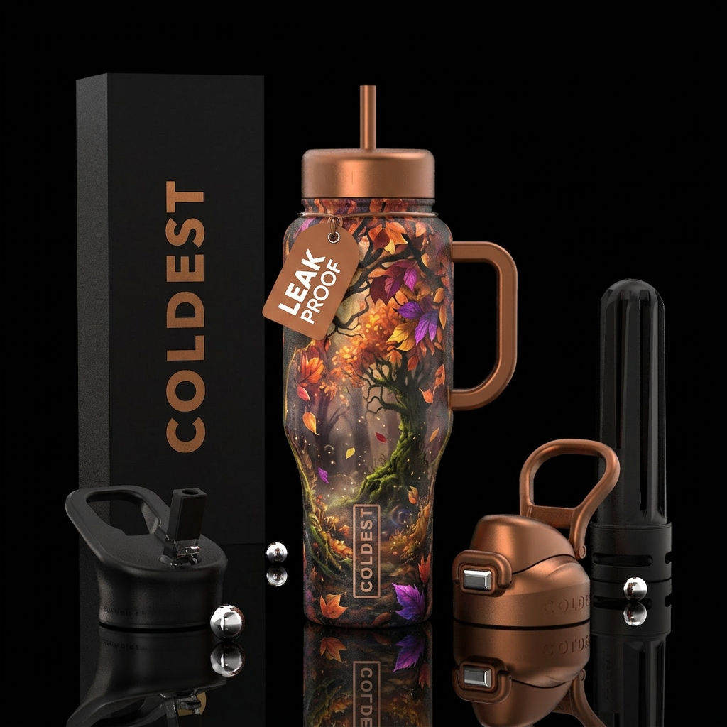 Magical Fall Fantasy water bottle design