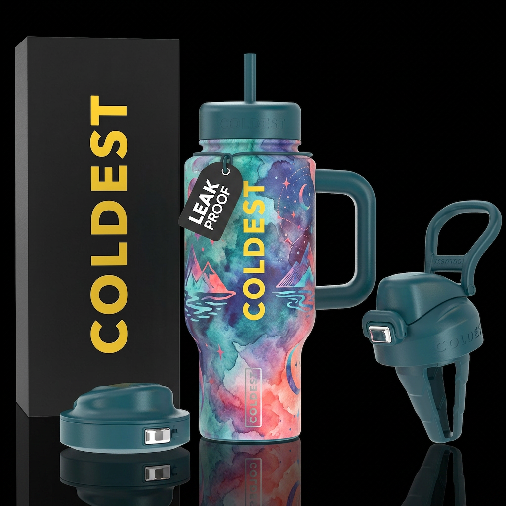 rustic, inbued, watercolor, stylistic water bottle design